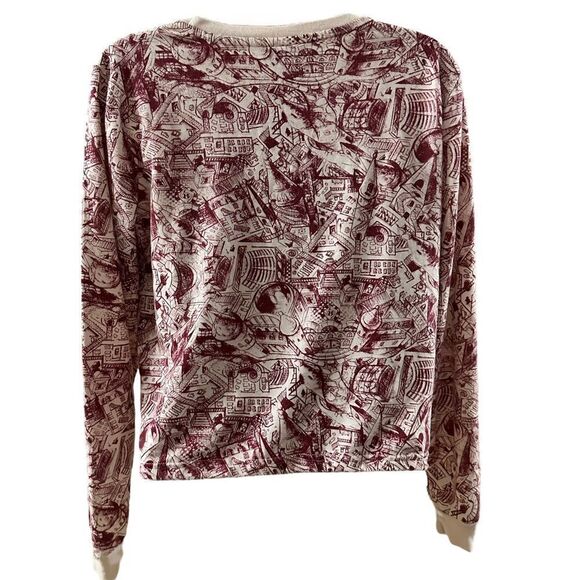 Harry Potter ~ Hogwarts Long Sleeved top~ cinch cord hem ~ size Small - Picture 2 of 13